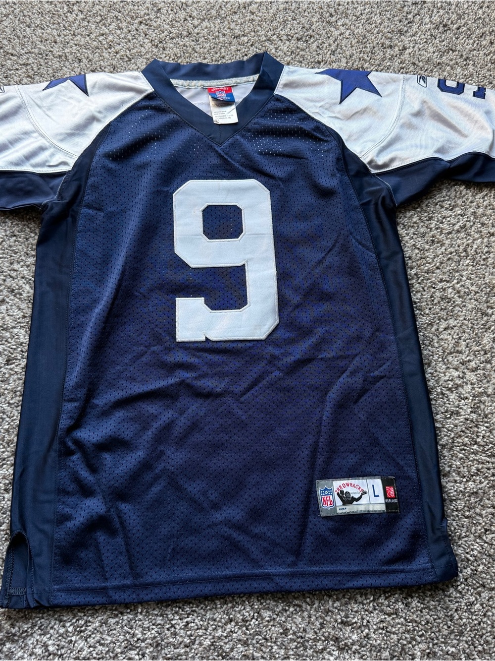 NFL Dallas Cowboys Tony Romo Vintage Collection Reebok Throwbacks Size Youth L